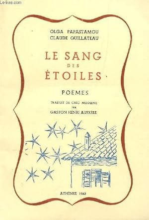 Seller image for LE SANG DES ETOILES - POEMES. for sale by Le-Livre