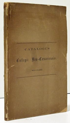 Seller image for CATALOGUS IN COLLEGIO NEO-CAESARIENSI PRINCETONIAE In Republica Neo-Caesariensi for sale by Nick Bikoff, IOBA