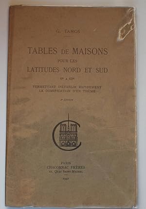 Tables de maisons pour les latitudes nord et sud 0° à 60° .