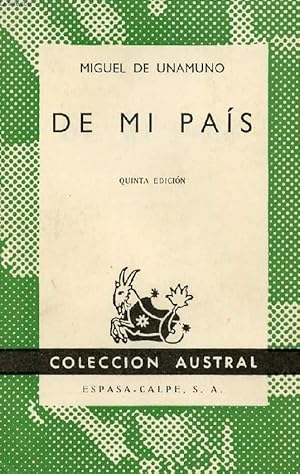 Imagen del vendedor de DE MI PAIS, COLECCIN AUSTRAL, N 336 a la venta por Le-Livre