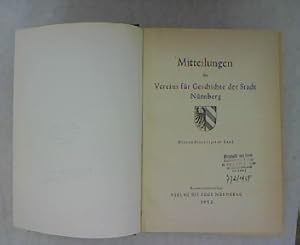 Imagen del vendedor de Die Entstehung der evangelisch-reformierten Gemeinde in Nrnberg als rechtsgeschichtliches Problem. In: Mitteilungen des Vereins fr Geschichte der Stadt Nrnberg MVGN Band 43. a la venta por Antiquariat Bookfarm