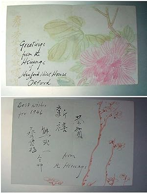 Memorabilia of S. I. Hsiung. Christmas Cards, Woodblock Prints Signed and Inscribed by Mr. and Mr...
