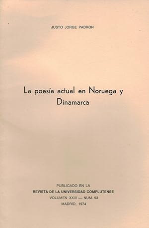 Seller image for LA POESA ACTUAL EN NORUEGA Y DINAMARCA. for sale by Librera Torren de Rueda