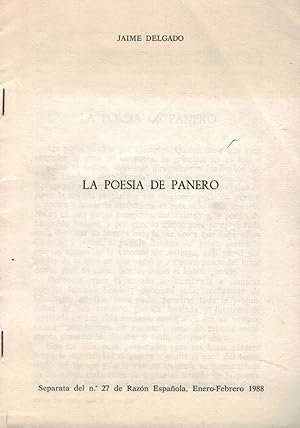 Imagen del vendedor de LA POESA DE PANERO. a la venta por Librera Torren de Rueda