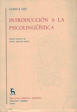 Seller image for INTRODUCCIN A LA PSICOLINGSTICA. for sale by Librera Torren de Rueda