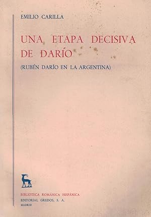 Imagen del vendedor de UNA ETAPA DECISIVA DE DARO. (Rubn Daro en la Argentina) a la venta por Librera Torren de Rueda