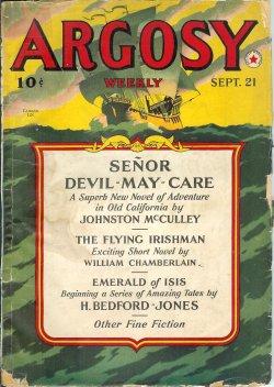 Seller image for ARGOSY Weekly: September, Sept. 21, 1940 ("Minions of Mercury") for sale by Books from the Crypt