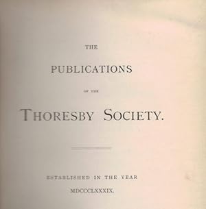 Image du vendeur pour The Registers of the Parish Church of Adel, in the County of York, from 1606 to 1812; and Monumental Inscriptions. The Publications of the Thoresby Society. Volume V. 1895 mis en vente par Barter Books Ltd