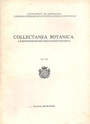 Imagen del vendedor de Collectanea Botanica - A barcinonensi botanico instituto edita - Vol. XI a la venta por Pare Yannick