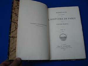 Mémoires de la Société de l'Histoire de Paris et de l'Ile de France. Tome XI (1884)