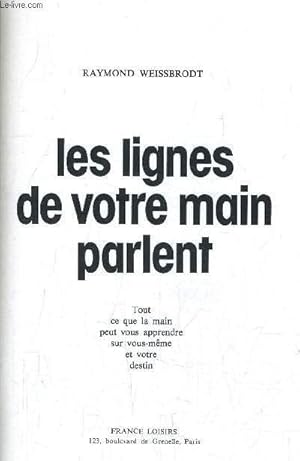 Image du vendeur pour LES LIGNES DE VOTRE MAIN PARLENT. mis en vente par Le-Livre