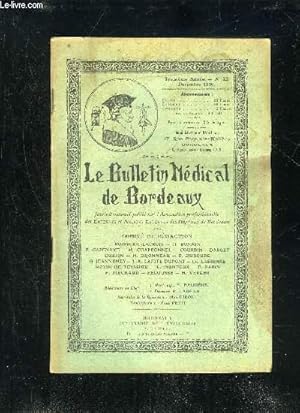 Bild des Verkufers fr LE BULLETIN MEDICAL DE BORDEAUX - 3EME ANNEE - N 12 - Six cas de scoliose congnitale (L>r II. Dijonneau).' l a Revue de ( Externat : L A. E. nec. plus ultra (suite et fin).Intrts professionnels : Premire assemble gnrale de 1927. lectio No zum Verkauf von Le-Livre