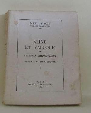 Image du vendeur pour Oeuvres compltes VIII aline et valcour ou le roman philosophique I mis en vente par crealivres