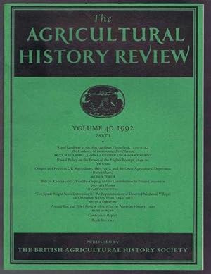 Bild des Verkufers fr The Agricultural History Review, Volume 40 1992 Part 1 zum Verkauf von Bailgate Books Ltd