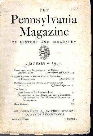 Seller image for The Pennsylvania Magazine of History and Biography, Volume LXVIII, No. 1 ; January, 1944 for sale by Dorley House Books, Inc.