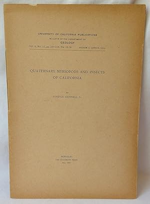 QUATERNARY MYRIOPODS & INSECTS OF CALIFORNIA