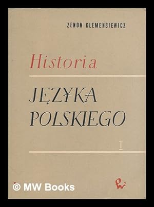 Imagen del vendedor de Historia jezyka polskiego. 1, Doba staropolska [Language: Polish] a la venta por MW Books
