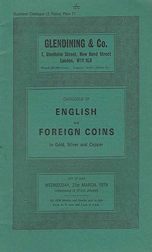 Bild des Verkufers fr *Glendining & Co. Catalogue of English and Foreign Coins, 21 st March 1979 zum Verkauf von Librairie Archaion