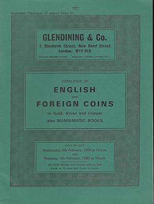 Bild des Verkufers fr *Glendining & Co. Catalogue of English and Foreign Coins, 6th February 1980 zum Verkauf von Librairie Archaion