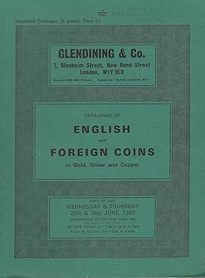 Bild des Verkufers fr *Glendining & Co. Catalogue of English and Foreign Coins, 25th & 26th June 1980 zum Verkauf von Librairie Archaion