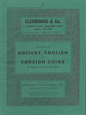 Imagen del vendedor de Glendining & Co. Catalogue of Ancient, English and Foreign Coins, 17th September 1980 a la venta por Librairie Archaion