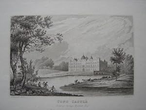 Original Antique Engraving Illustrating Tong Castle in Shropshire. Published By W. Emans in 1830