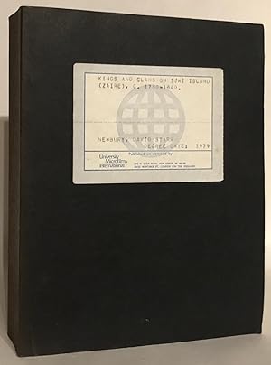 Kings and Clans on Ijwi Island (Zaire), c. 1780-1840. Dissertation facsimile.