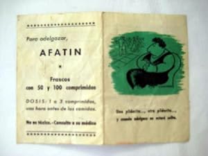Tarjeta Publicidad - Advertising Card : AFATIN, para Adelgazar