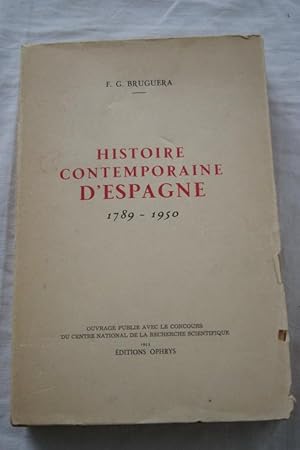 Imagen del vendedor de Histoire contemporaine d' Espagne 1789 - 1950 a la venta por Librairie RAIMOND