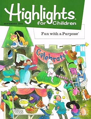 Image du vendeur pour HIGHLIGHTS FOR CHILDREN: Fun with a Purpose: Volume 48, No. 10, November 1993, Issue 505 mis en vente par SUNSET BOOKS