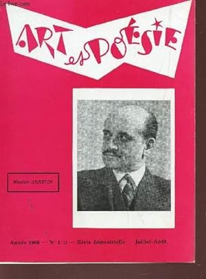 Imagen del vendedor de ART ET POESIE - ANNEE 1960 - N1/11 - JUILLET-AOUT / POEMES DE P. BENOIT, A. RODENBACH, M. D'HARTOIS, HARLOT, D. MAURANGES, BARBEY D'AUREVILLY, . a la venta por Le-Livre