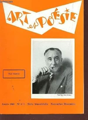 Imagen del vendedor de ART ET POESIE - ANNEE 1960 - N3/13 - NOV-DEC / HUMANISME CNTRE MACHINISME PAR F. DIDELOT - PORTRAIT DE SAINT JOHN PERSE PAR C. GALI / NOMBREUX POEMES / DES VERS INEDITS D'EDMOND ROSTAND / ETC. a la venta por Le-Livre