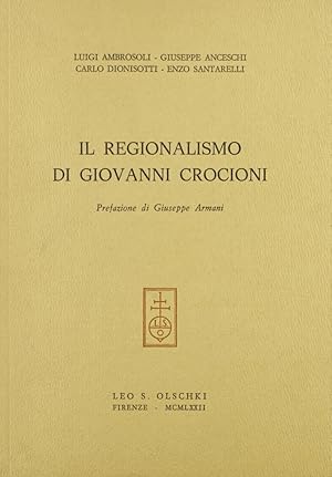 Imagen del vendedor de Il regionalismo di Giovanni Crocioni a la venta por Libro Co. Italia Srl