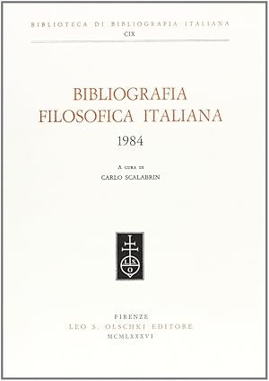Seller image for Bibliografia filosofica italiana (1984) for sale by Libro Co. Italia Srl