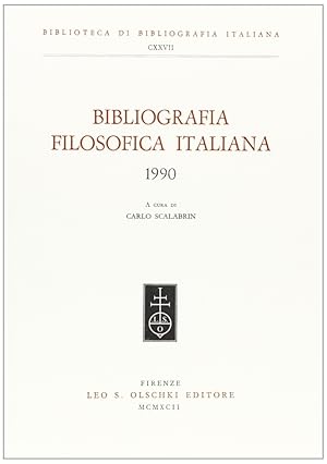 Bild des Verkufers fr Bibliografia Filosofica Italiana (1990) zum Verkauf von Libro Co. Italia Srl