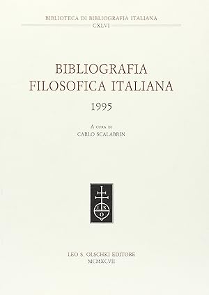 Bild des Verkufers fr Bibliografia Filosofica Italiana (1995) zum Verkauf von Libro Co. Italia Srl