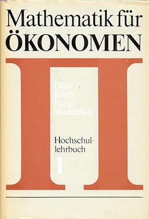Seller image for Mathematik fr konomen Hochschullehrbuch Band 1 for sale by Flgel & Sohn GmbH