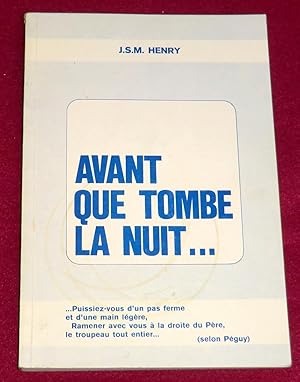 Image du vendeur pour AVANT QUE TOMBE LA NUIT mis en vente par LE BOUQUINISTE