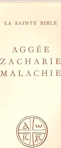 Aggée Zacharie Malachie