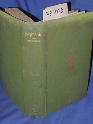 Image du vendeur pour Adversaria in Libros Veteris Testamenti mis en vente par Princeton Antiques Bookshop