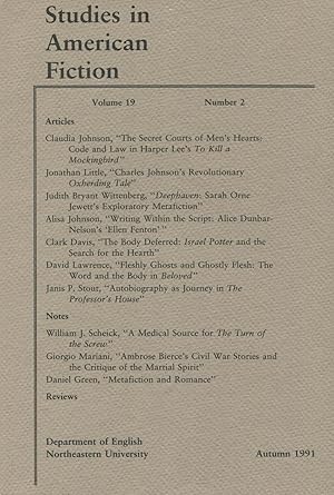 Seller image for Studies in American Fiction for sale by Kenneth A. Himber