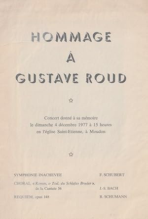 Seller image for Hommage  Gustave Roud * for sale by OH 7e CIEL