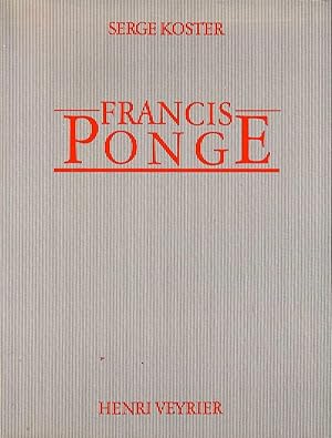 Seller image for Francis Ponge * for sale by OH 7e CIEL