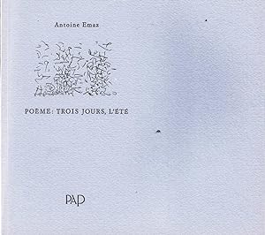 Seller image for Pome: trois jours, l't * for sale by OH 7e CIEL