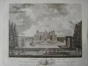 Original Antique Engraving Illustrating Worksop Mannor, The Seat of His Grace the Late Duke of No...