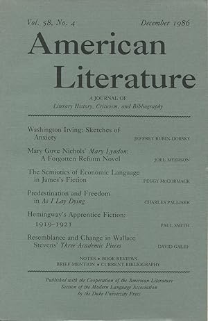 Seller image for American Literature: A Journal Of Literary History, Criticism, and Bibliography for sale by Kenneth A. Himber