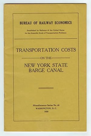 Transportation Costs On The New York State Barge Canal