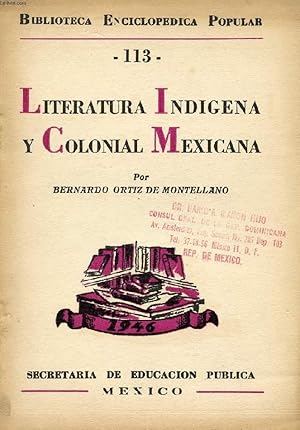 Bild des Verkufers fr LITERATURA INDIGENA Y COLONIAL MEXICANA zum Verkauf von Le-Livre