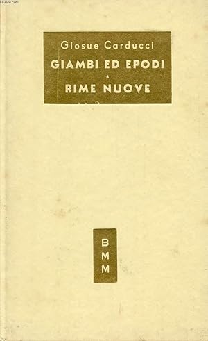 Image du vendeur pour GIAMBI ED EPODI, RIME NUOVE mis en vente par Le-Livre