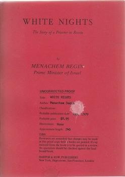 Image du vendeur pour White Nights: The story of a prisoner in Russia. Uncorrected proof. mis en vente par Wittenborn Art Books